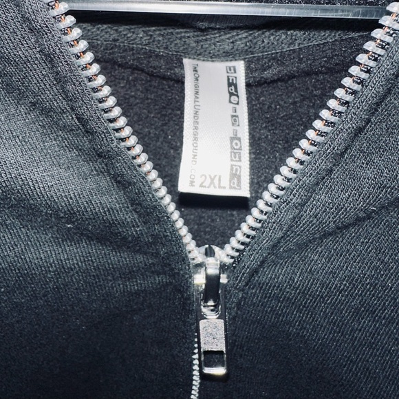 Black Novelty 2XL FULL Zip-Up Hoodie - Picture 5 of 6